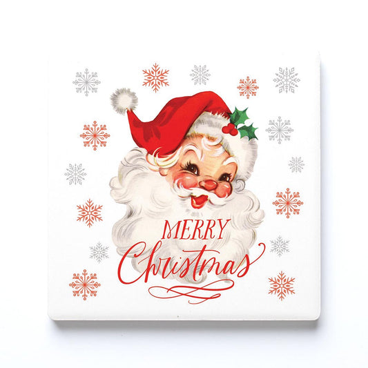 Ceramic Square Coaster-Classic Santa