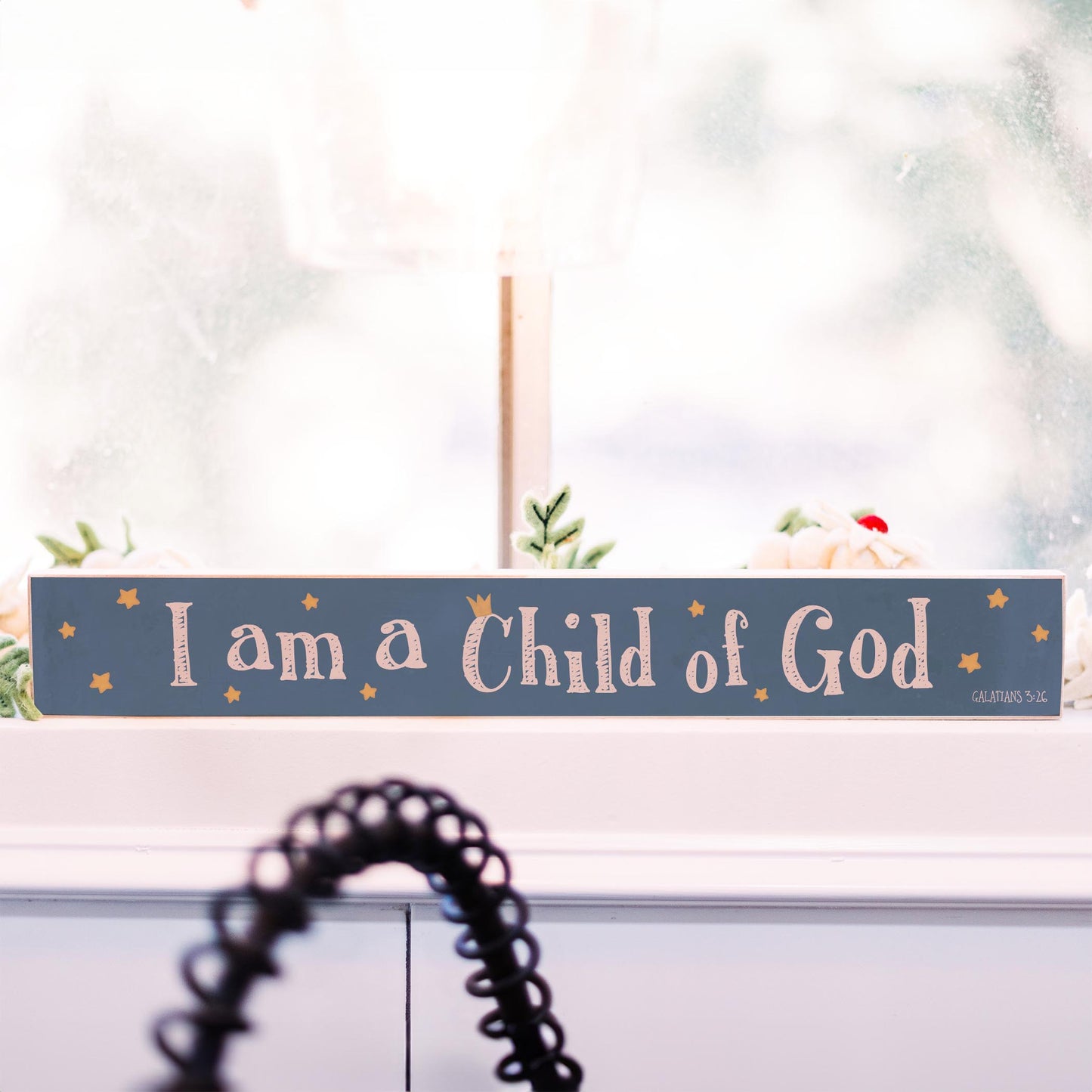 2.5x18 Studio Sign-Wonderfully Roya Nursery Child Of God Blue