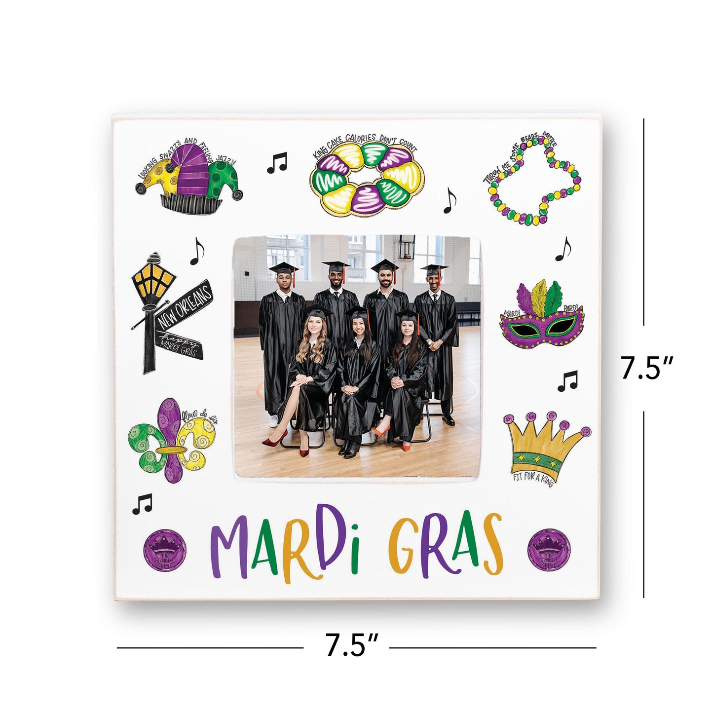 Simply Square Frame-Mardi Gras Icons