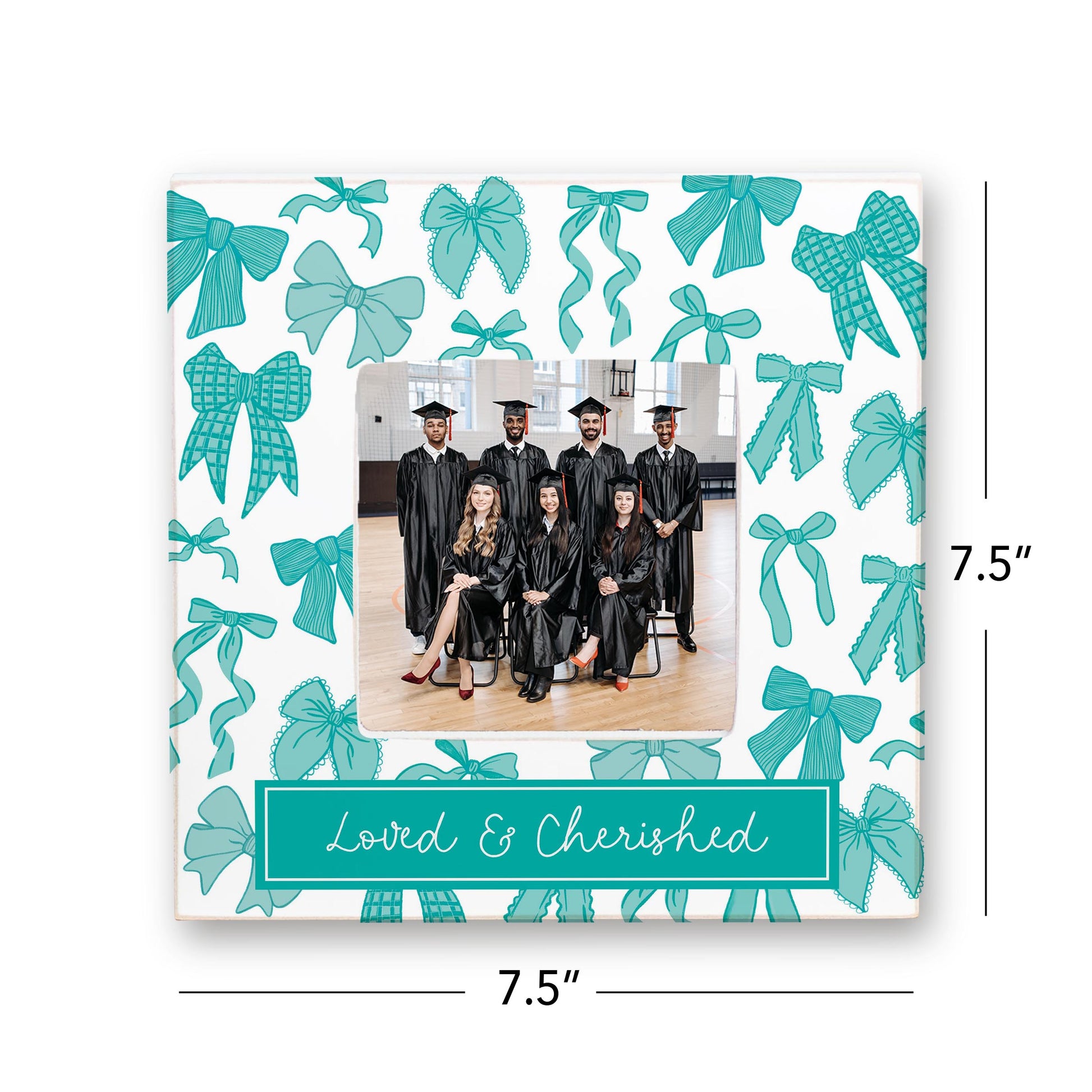 Simply Square Frame-Blue Bows Loved & Cherished -6