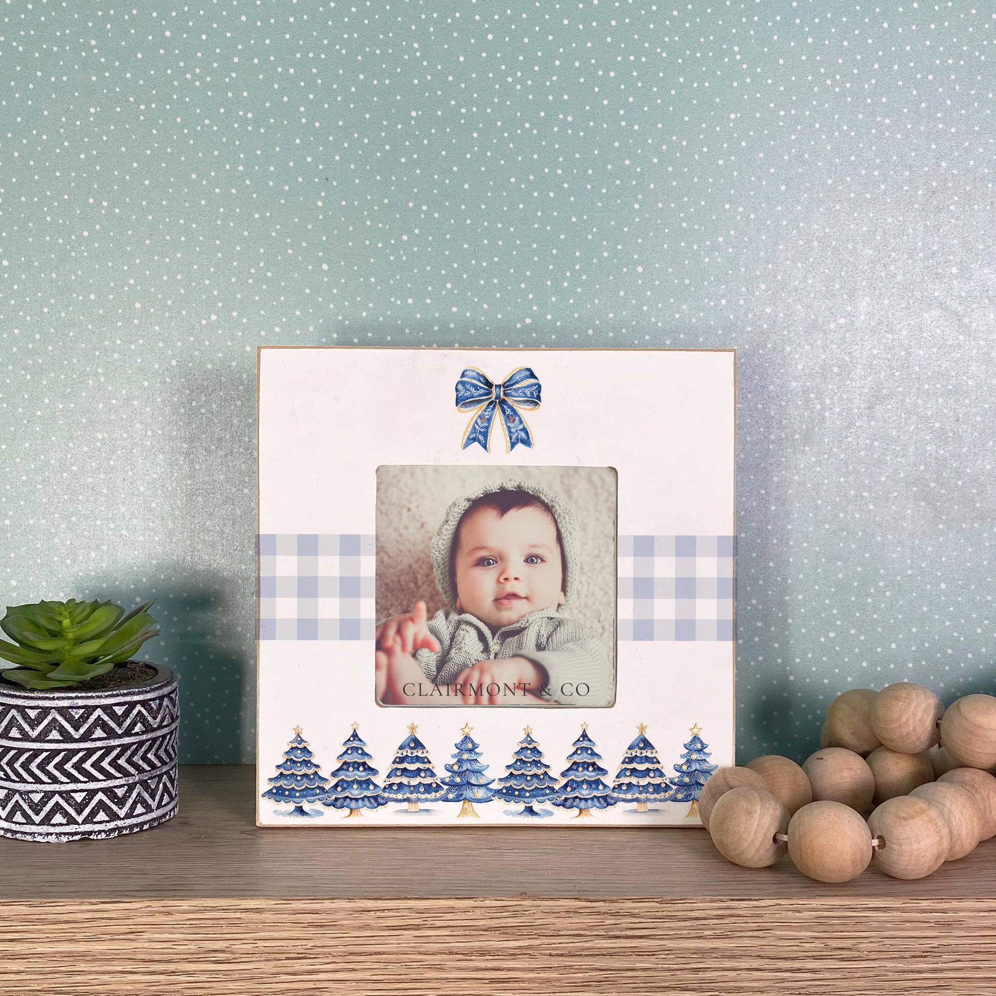 Simply Square Frame-Blue Noel - A Grand Millennial Christmas -2