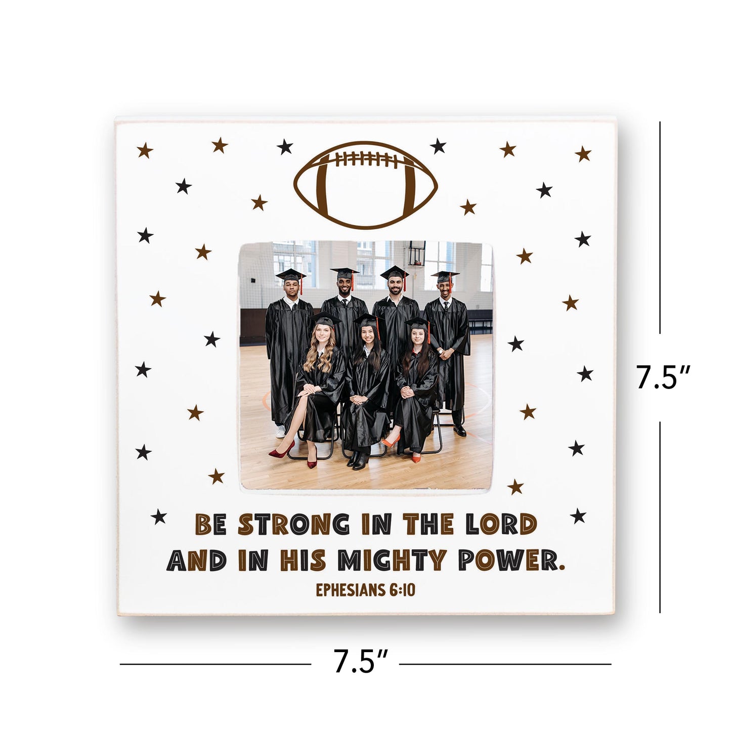 Simply Square Frame-Be Strong Football Brown & Black