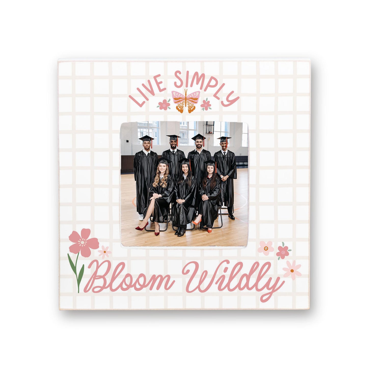 Simply Square Frame-Spring Live Simply Bloom Wildly