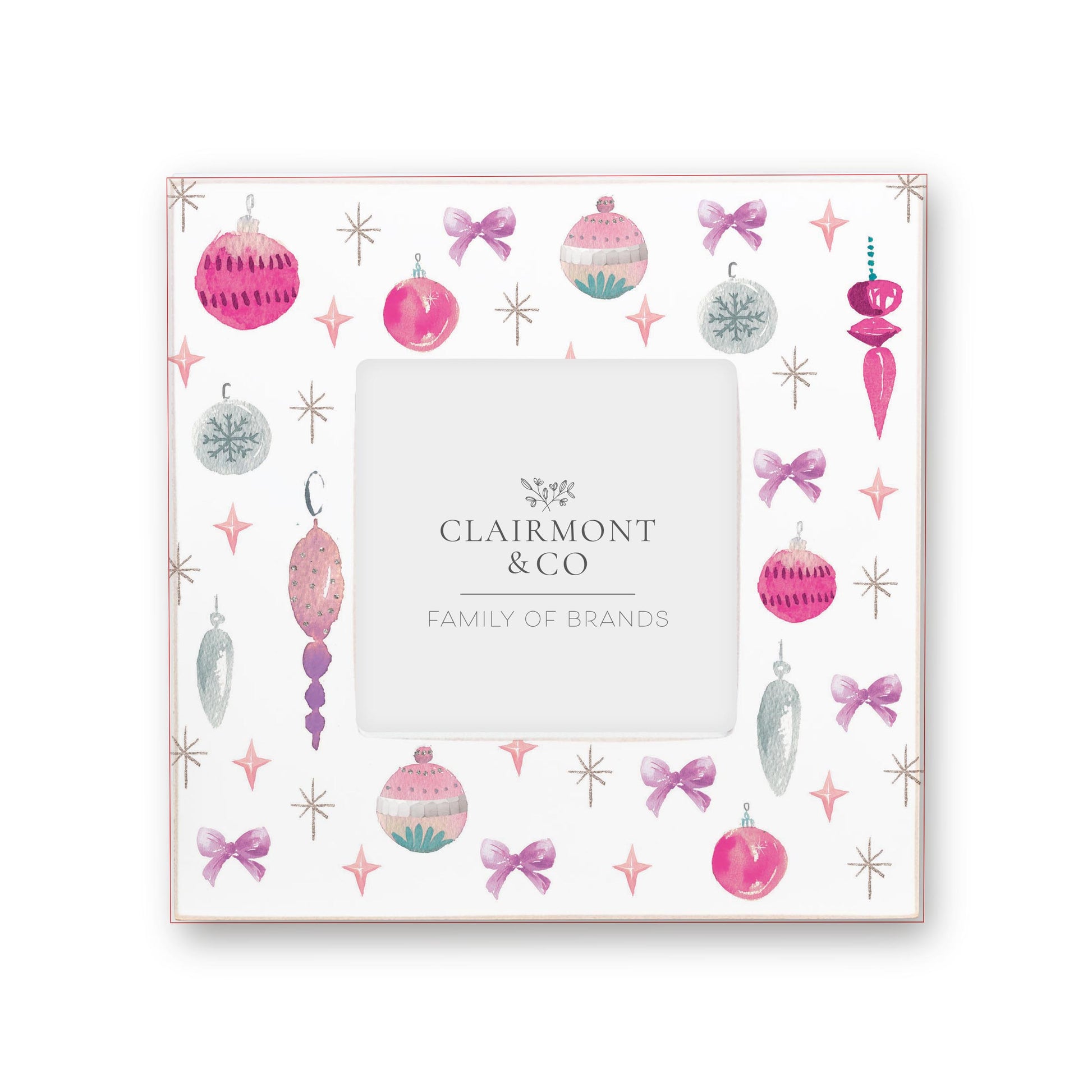 Simply Square Frame-Watercolor Sugar Plum Ornaments -0