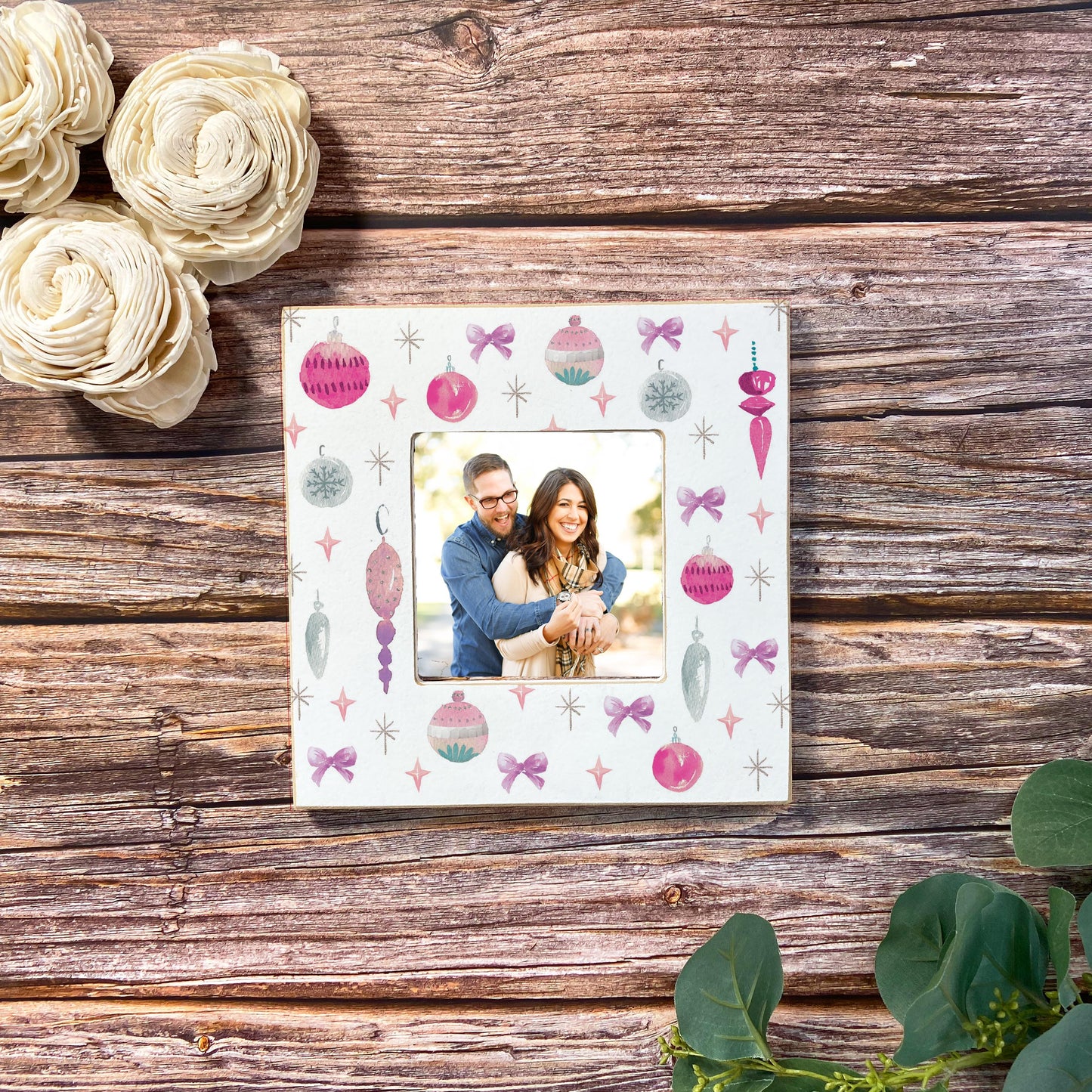 Simply Square Frame-Watercolor Sugar Plum Ornaments -3