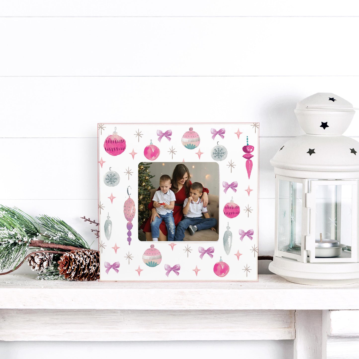 Simply Square Frame-Watercolor Sugar Plum Ornaments -5