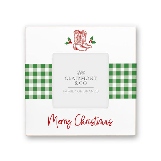 Simply Square Frame-Western Christmas -0