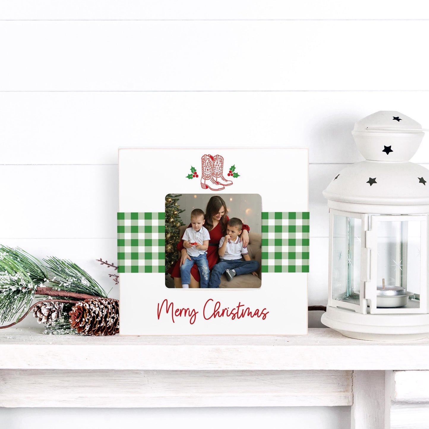 Simply Square Frame-Western Christmas -5