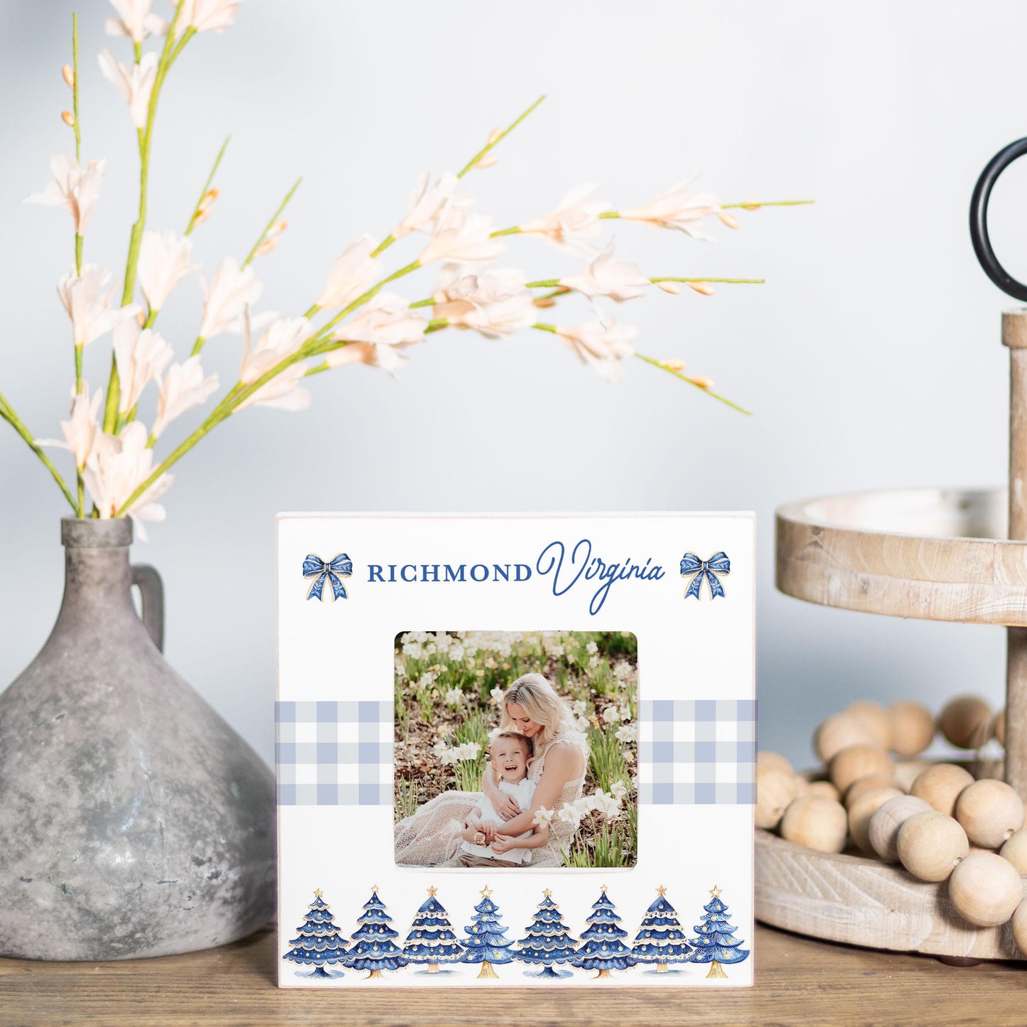 Simply Square Frame-Love+Local Blue Noel - A Grand Millennial Christmas -1