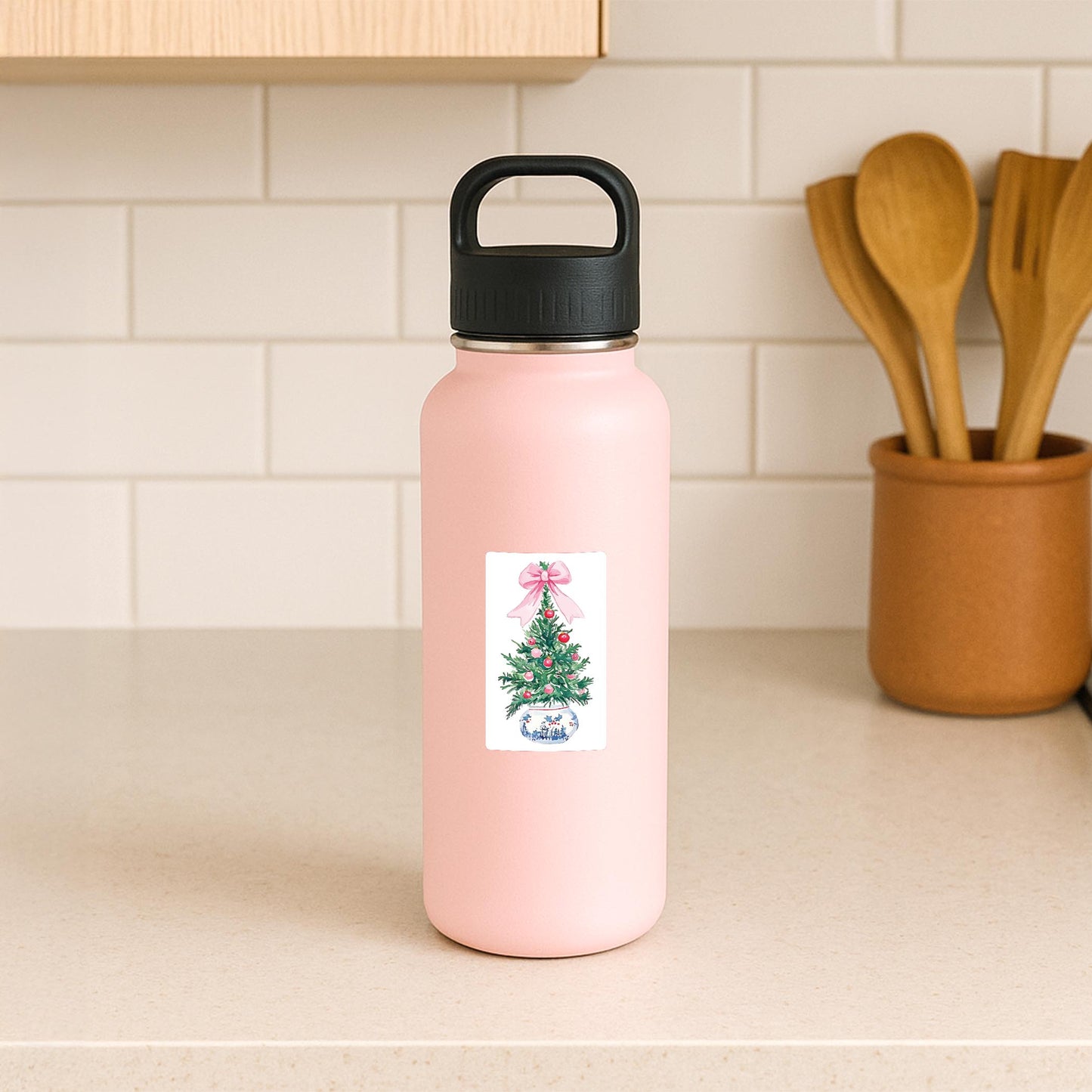 Vinyl Sticker-Blush & Baubles - A Grand Millennial Christmas Tree -3