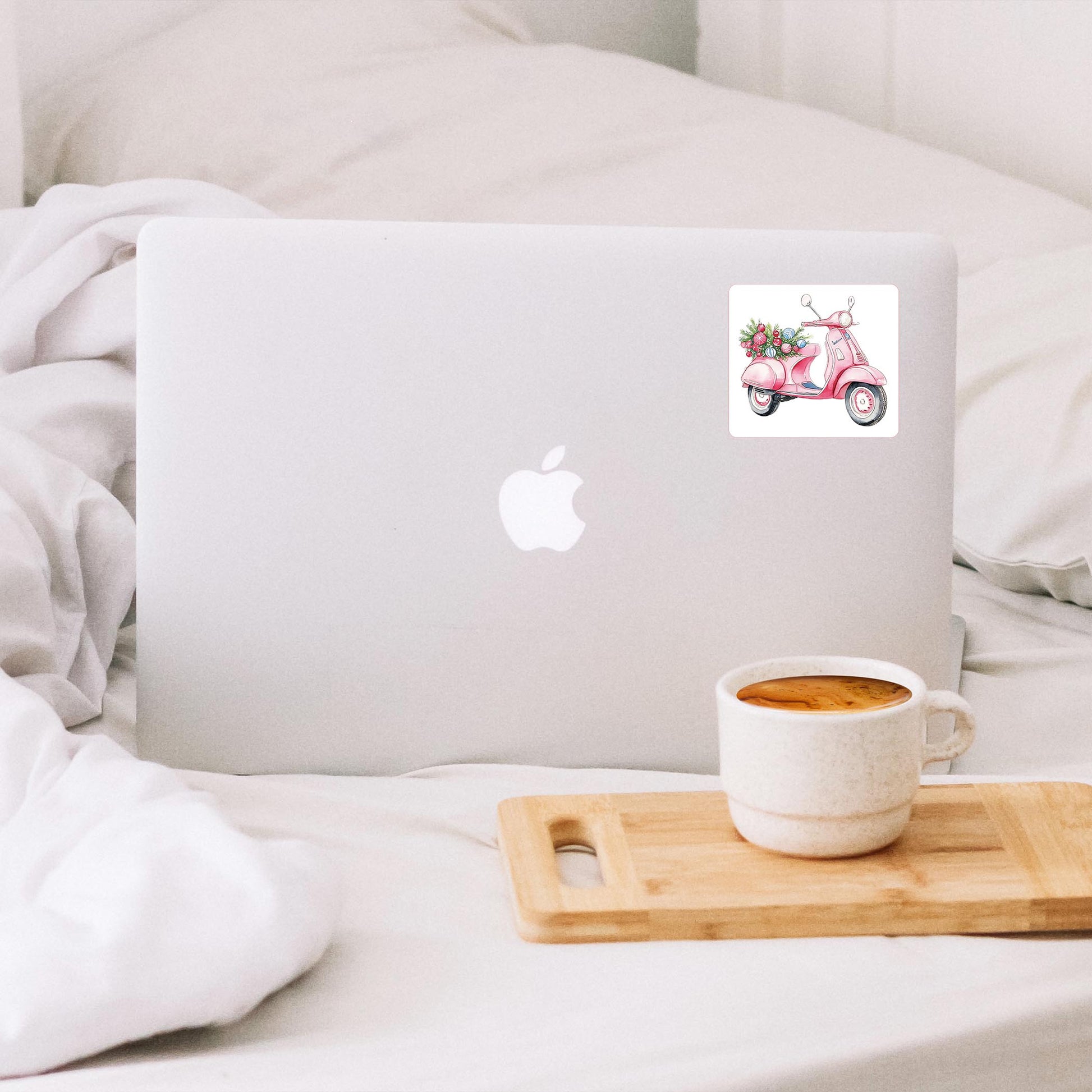 Vinyl Sticker-Blush & Baubles - A Grand Millennial Christmas Moped -1