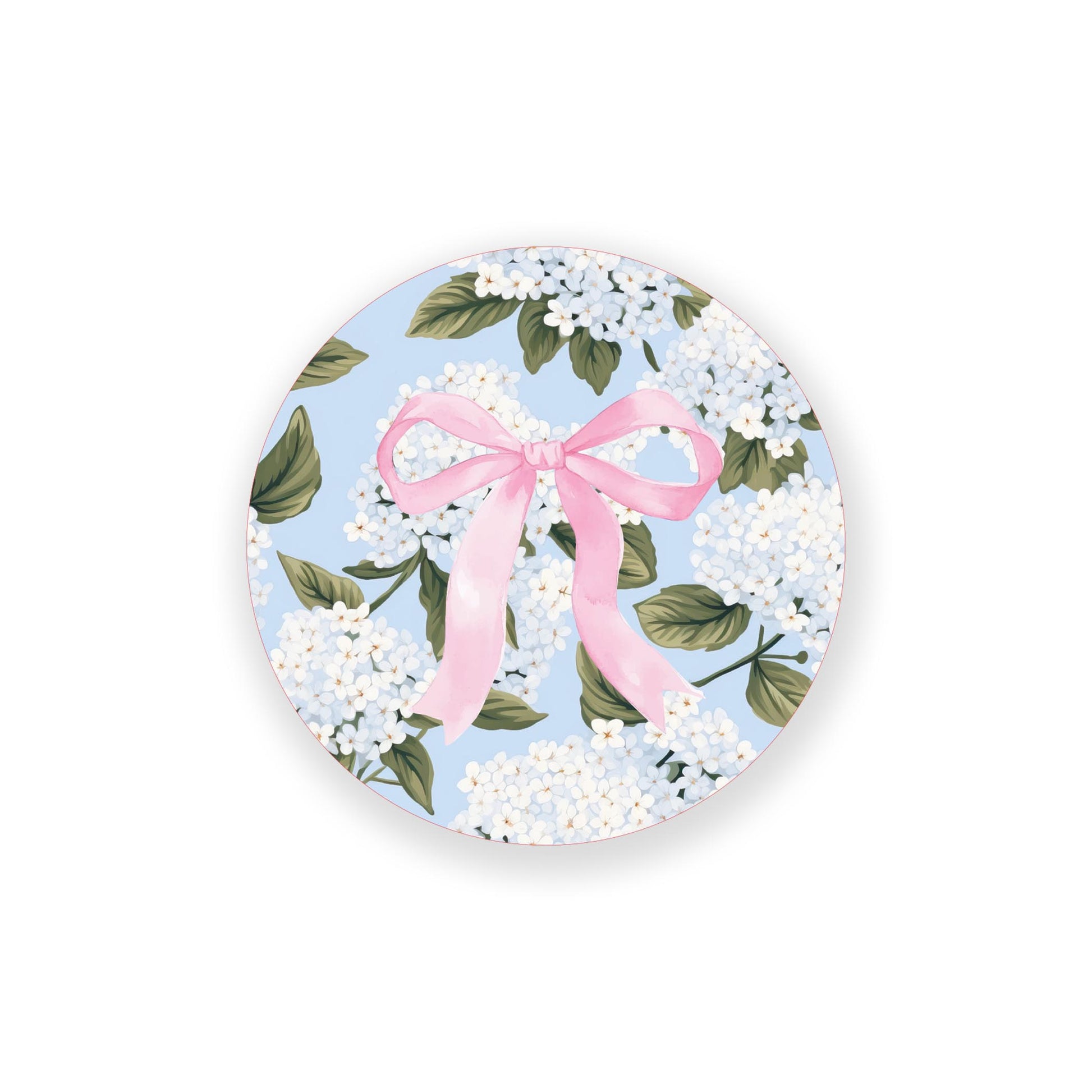 Vinyl Sticker-Hydrangea Cottage Bow -0