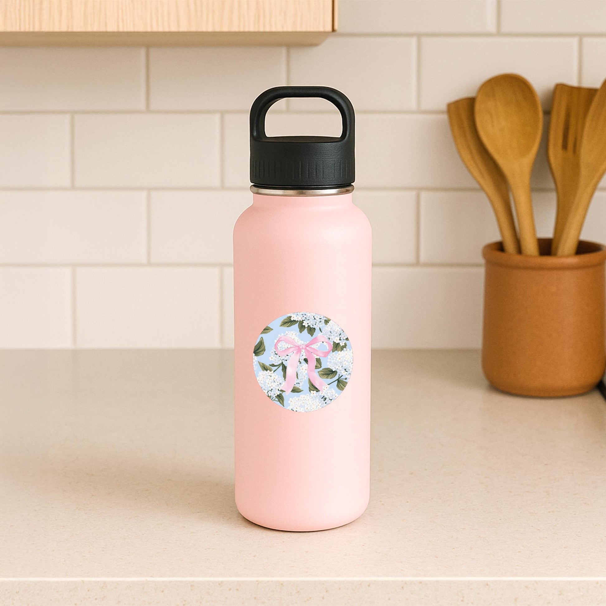 Vinyl Sticker-Hydrangea Cottage Bow -3