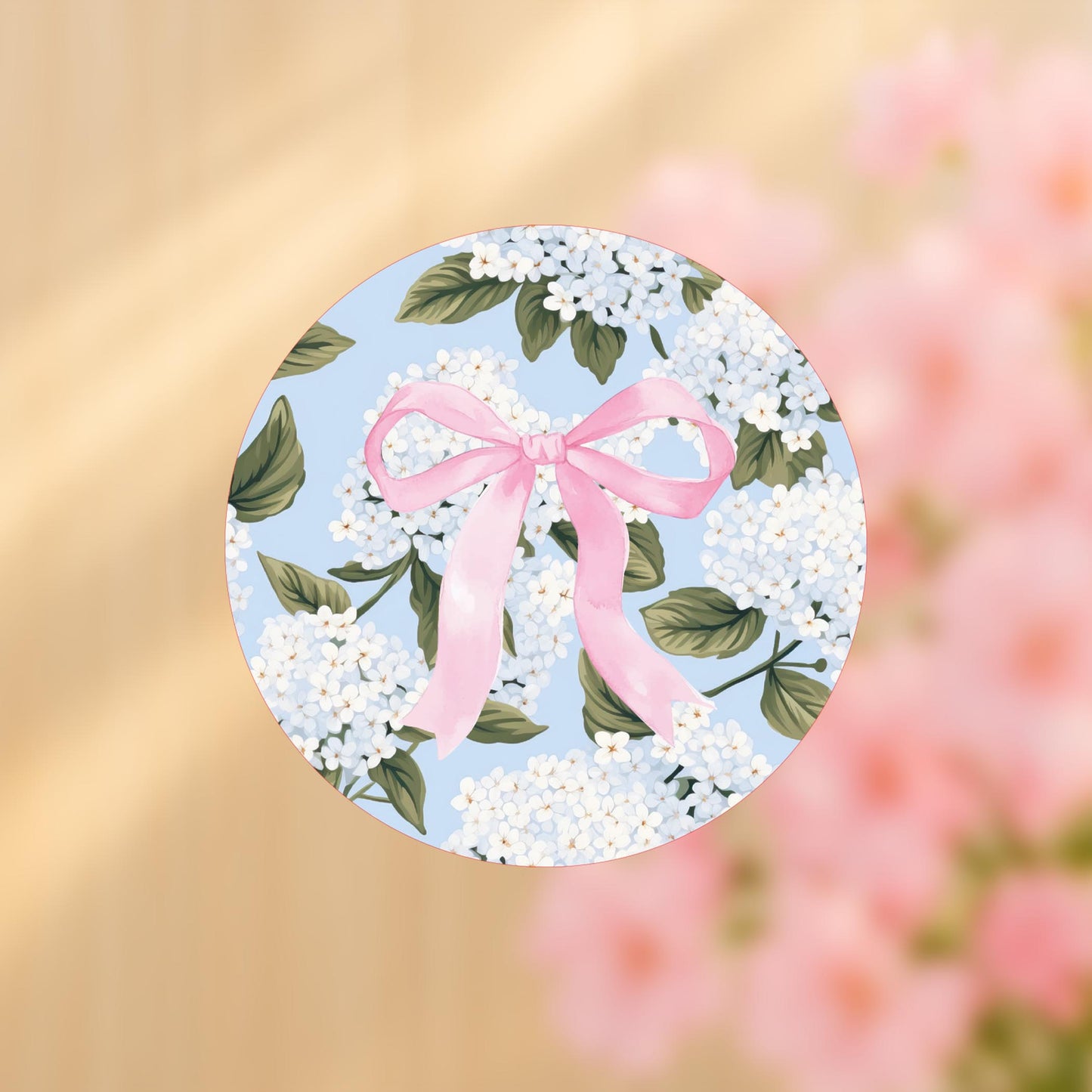 Vinyl Sticker-Hydrangea Cottage Bow -4