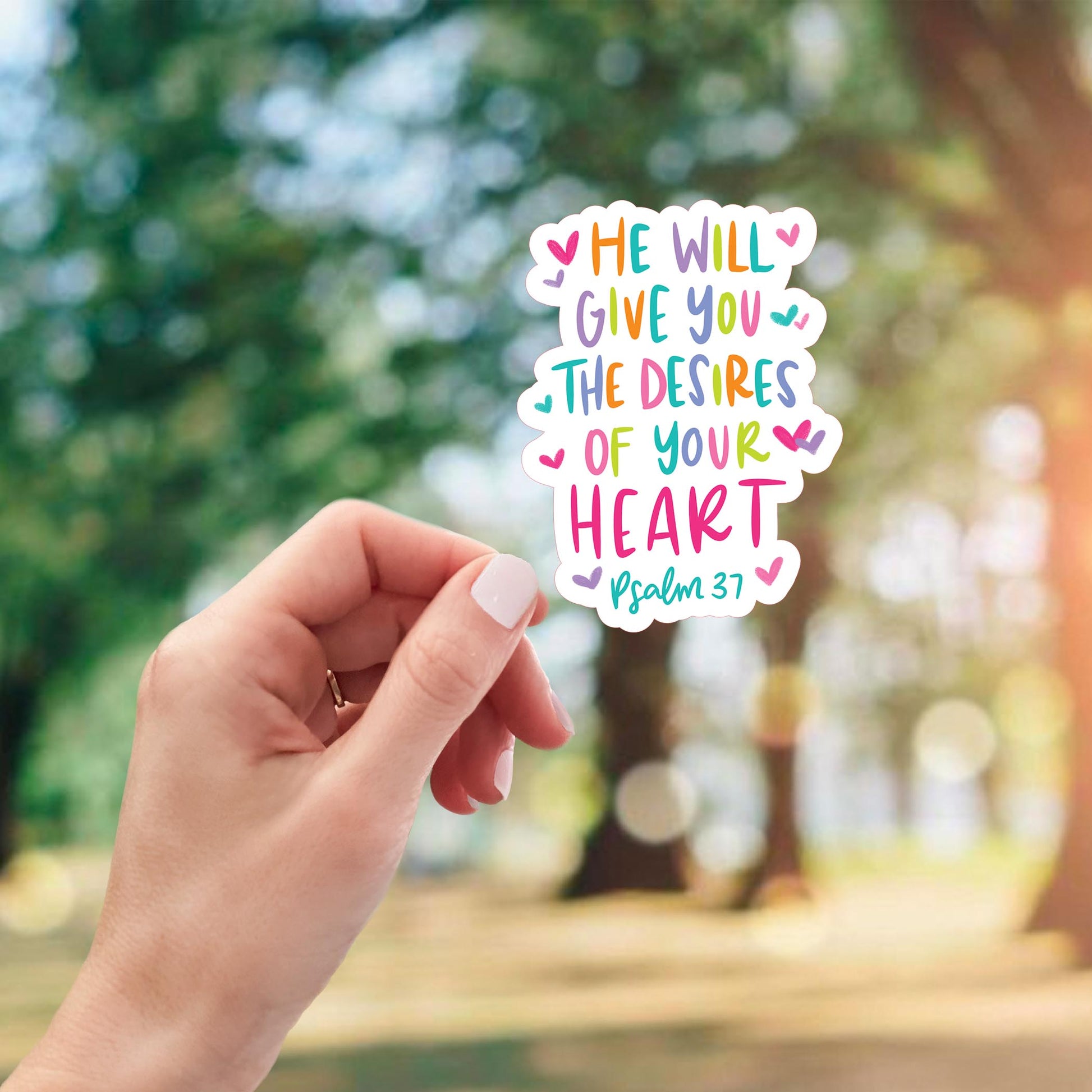 Vinyl Sticker-Psalm 37 The Desires of Your Heart -2