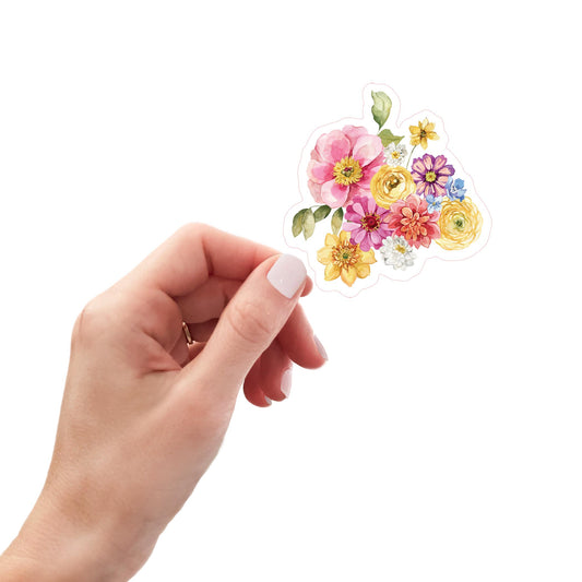 Vinyl Sticker-Fantasy Garden Floral Bunch 2 -0