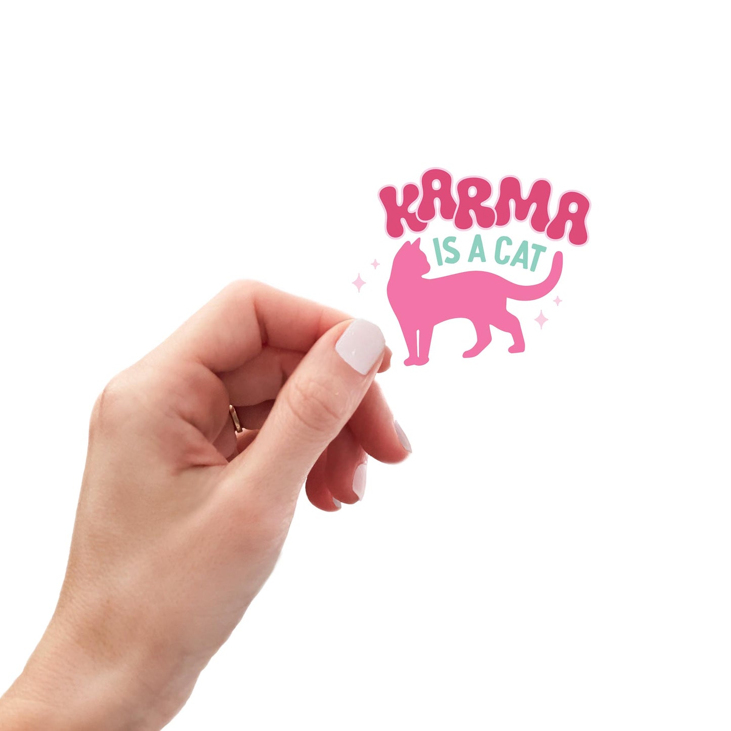 Vinyl Sticker-Karma Is A Cat