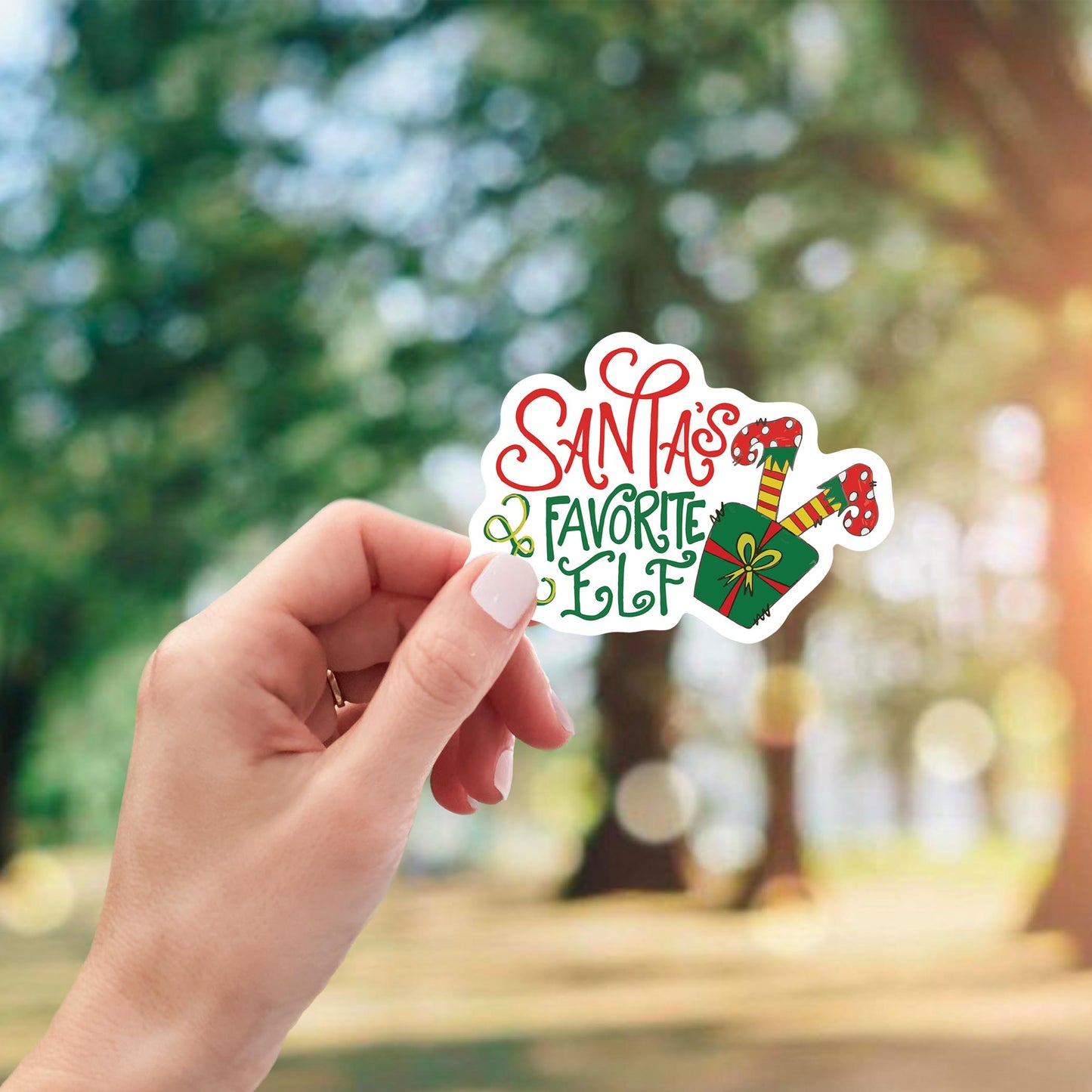 Vinyl Sticker-Santa's Favorite Elf