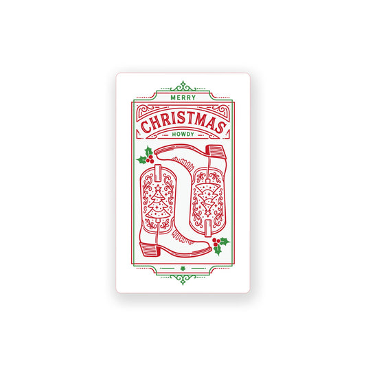 Vinyl Sticker-Western Christmas -0