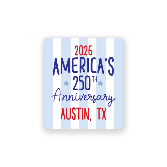 Vinyl Sticker-Love+Local 4th of July 250th Anniversary -0