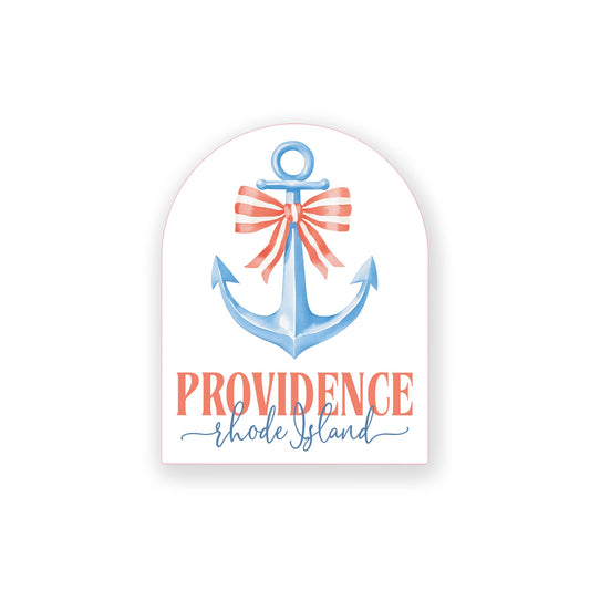 Vinyl Sticker-Love+Local New England Tides Anchor -0