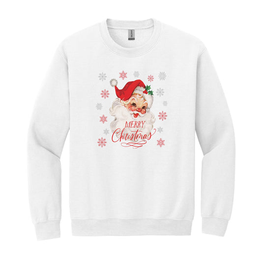 Gildan Sweatshirt White-Classic Santa