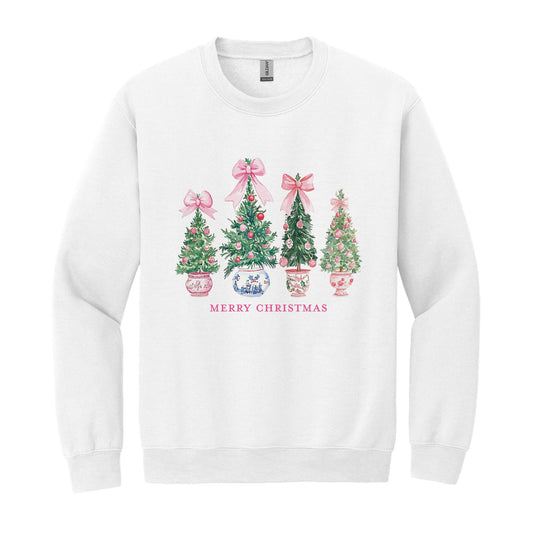 Gildan Sweatshirt White-Blush & Baubles - A Grand Millennial Christmas -0