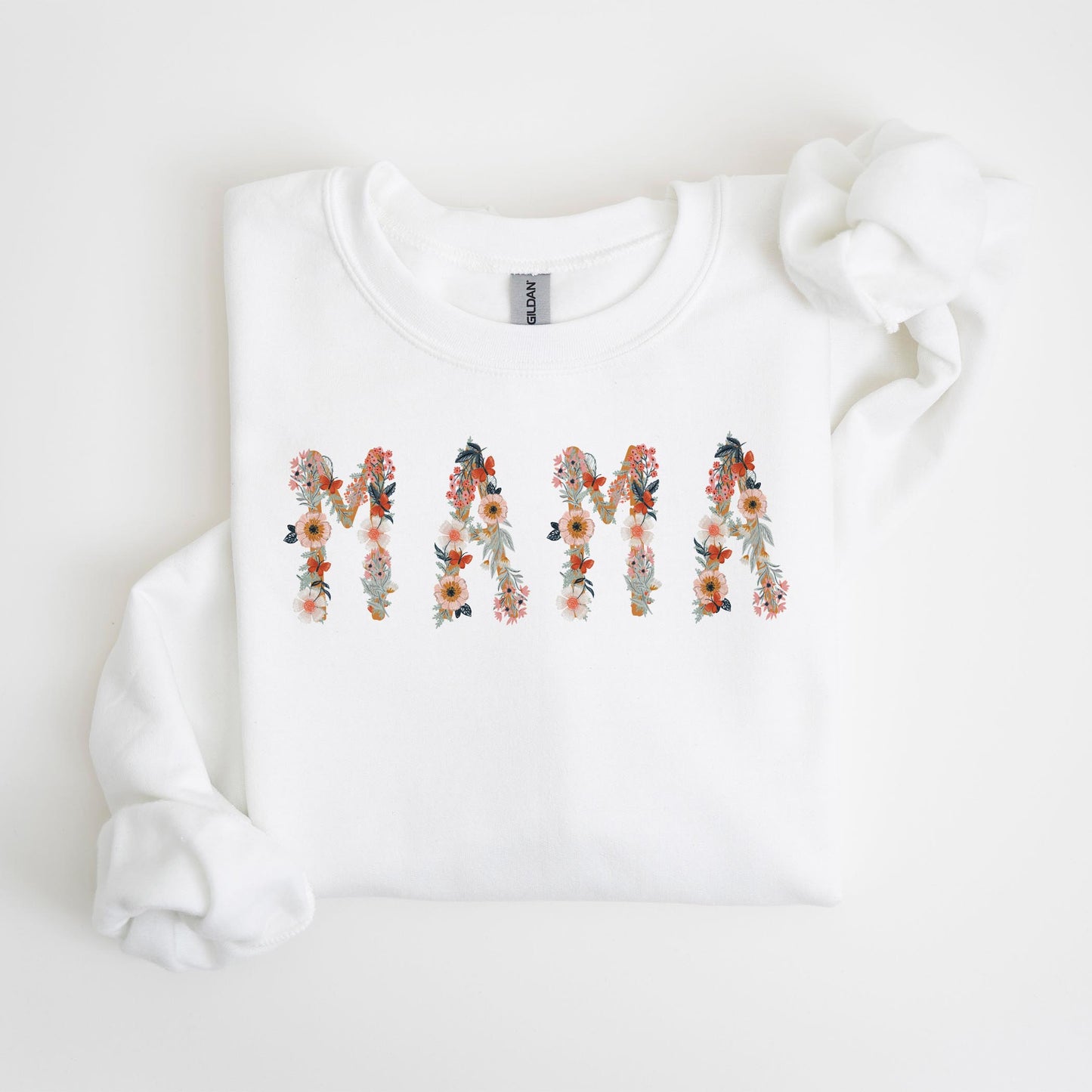 Gildan Sweatshirt White-Pretty Things Mama