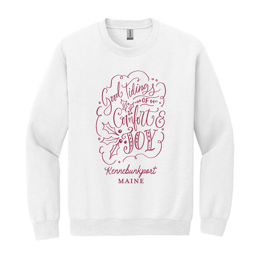Gildan Sweatshirt White-Love + Local Winterberry -0