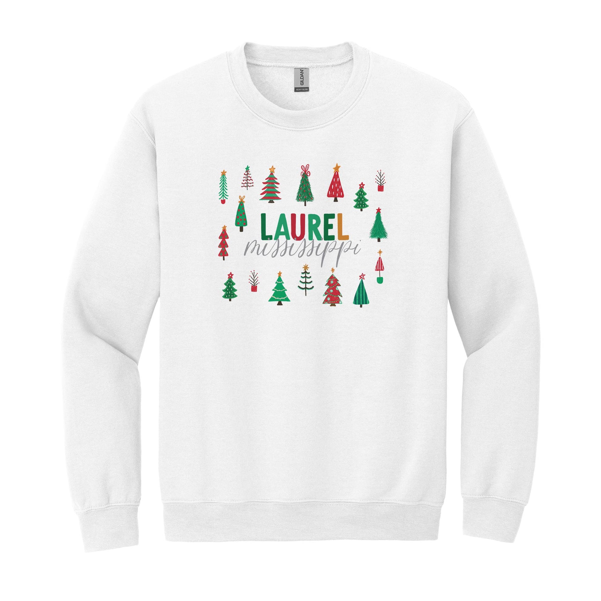 Gildan Sweatshirt White-Love + Local Whimsy Wonderland Traditional -0