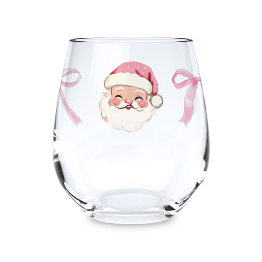 15oz Stemless Wine Glass-Blush & Baubles - A Grand Millennial Christmas -0