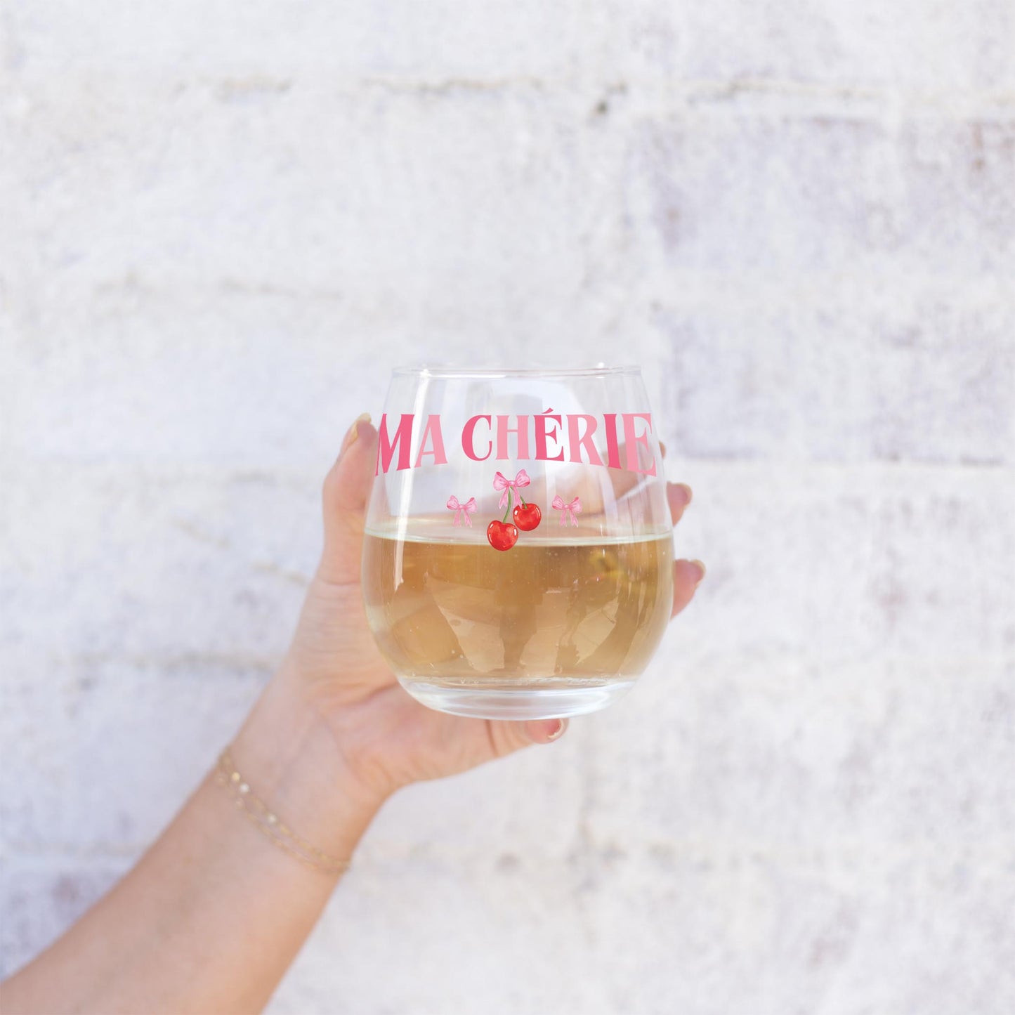 15oz Stemless Wine Glass-Ma Chérie