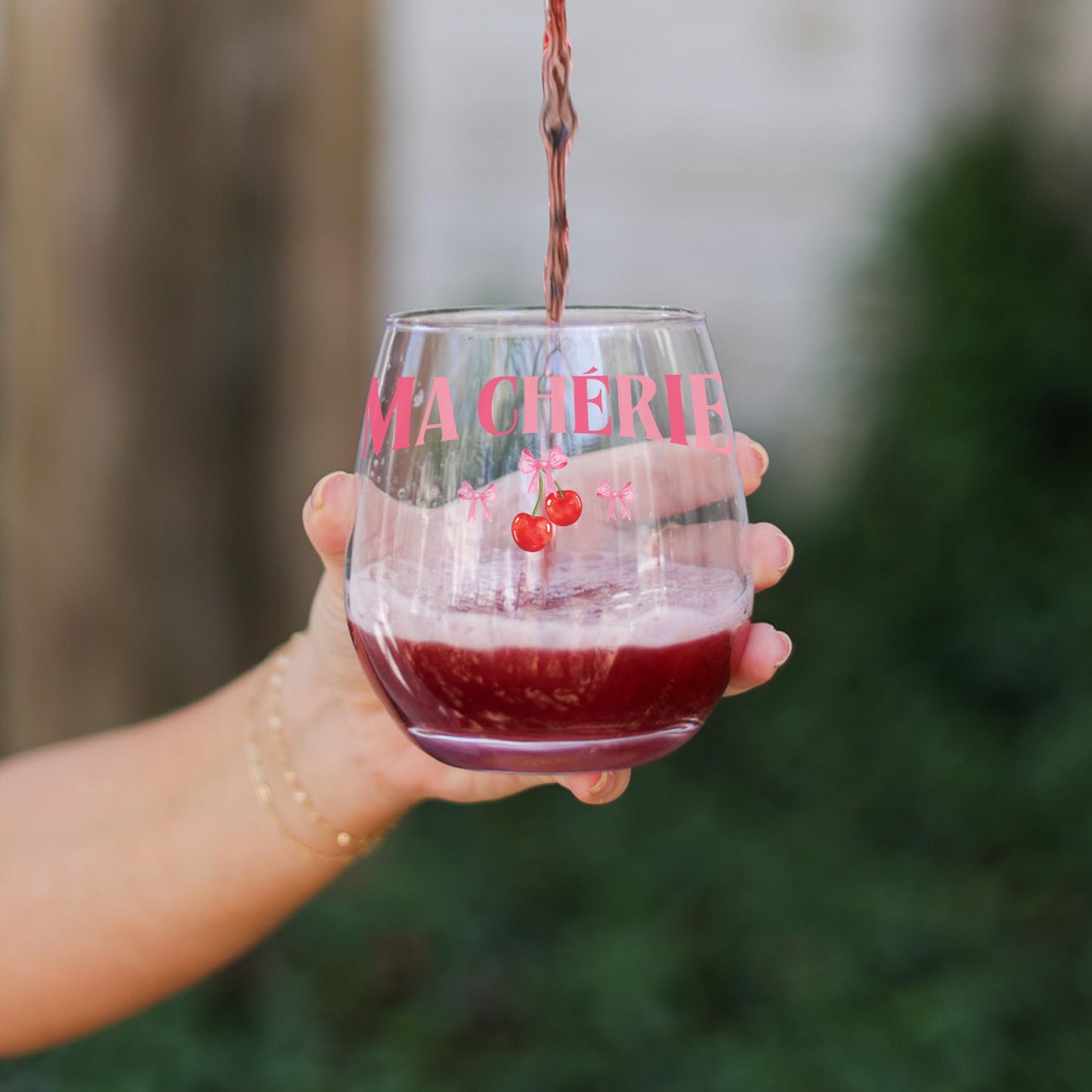 15oz Stemless Wine Glass-Ma Chérie