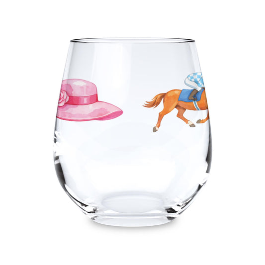 15oz Stemless Wine Glass-Derby -0
