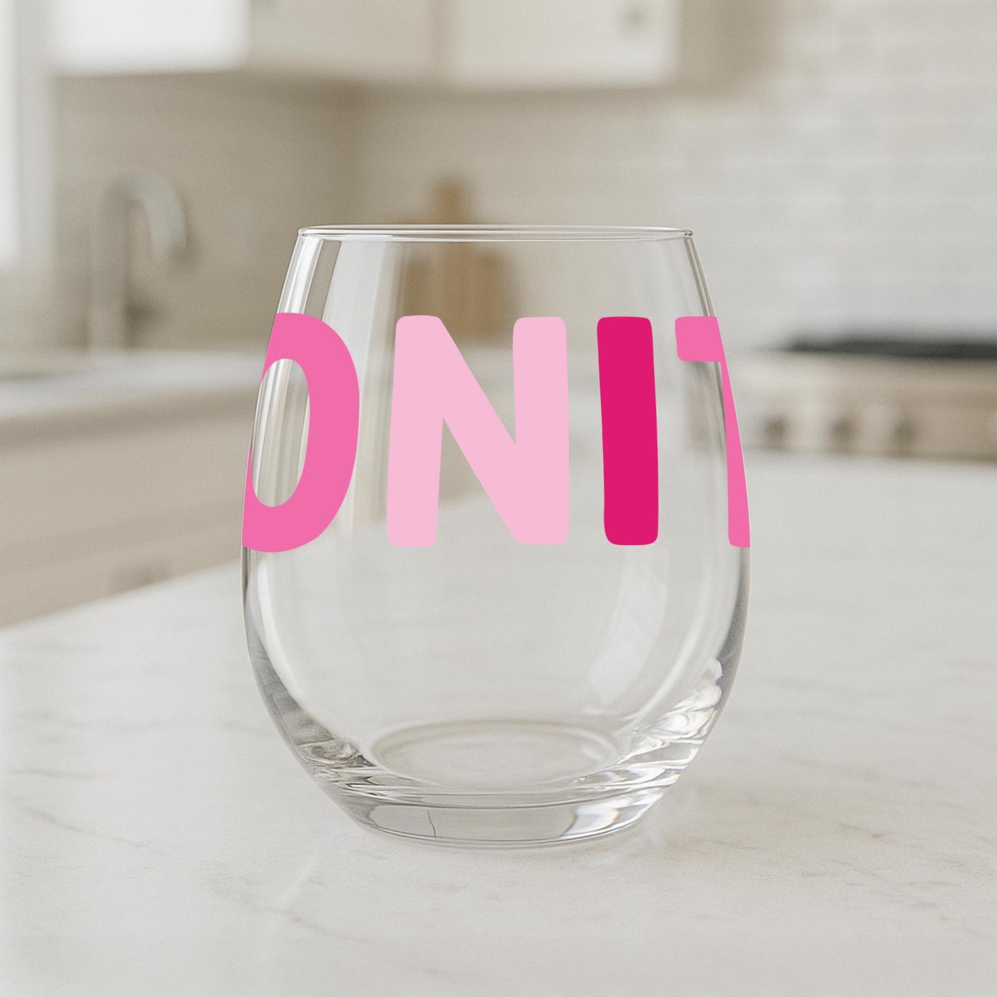 15oz Stemless Wine Glass-Bonita Bows -1