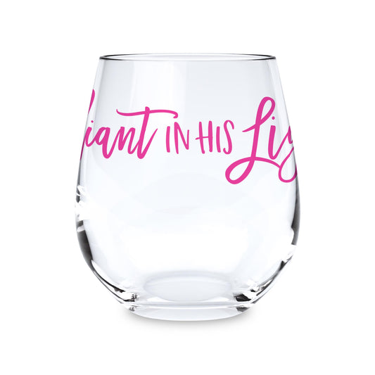 15oz Stemless Wine Glass-Radiant Hope Radiant In His Light -0