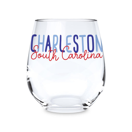 15oz Stemless Wine Glass-Love+Local 4th of July 250th Anniversary -0