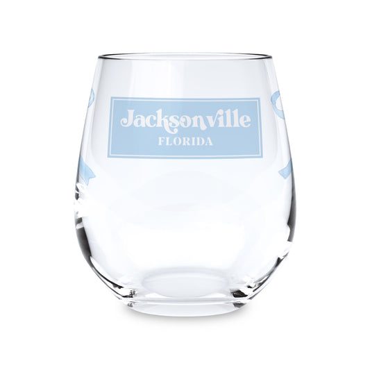 15oz Stemless Wine Glass-Love+Local Hydrangea Cottage -0