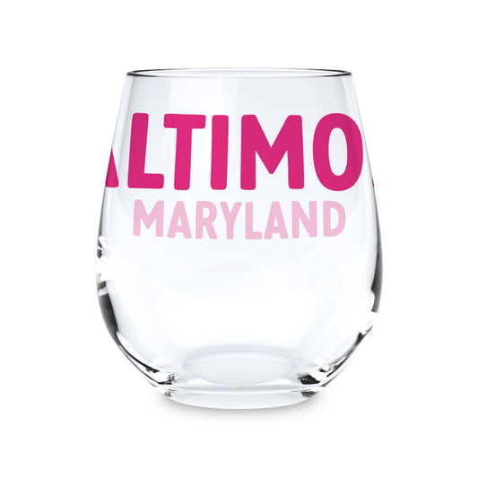 15oz Stemless Wine Glass-Love+Local Bonita Bows -0