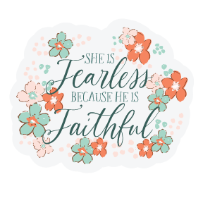 She is Fearless Vinyl Sticker