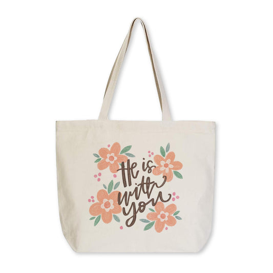 Tote Bag Natural Canvas-He Is With You