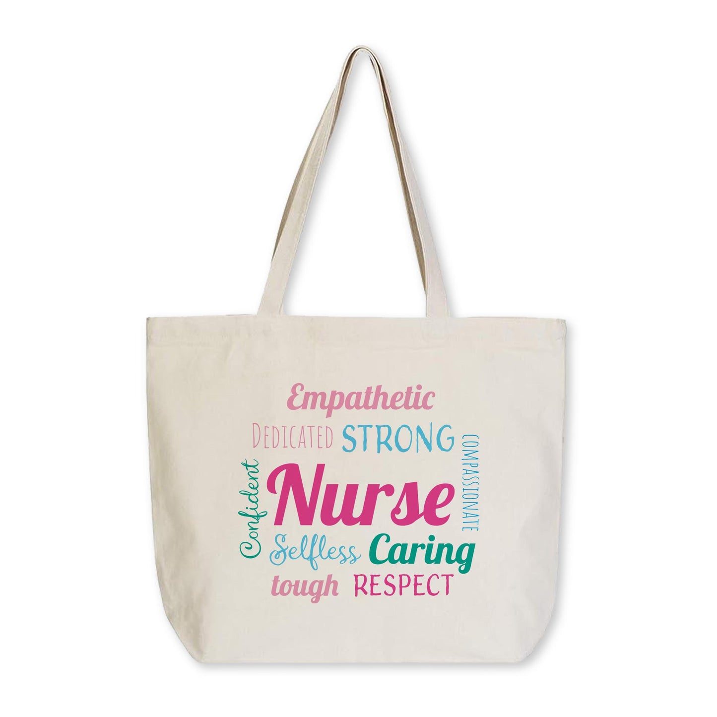 Tote Bag Natural Canvas-Nursing Words