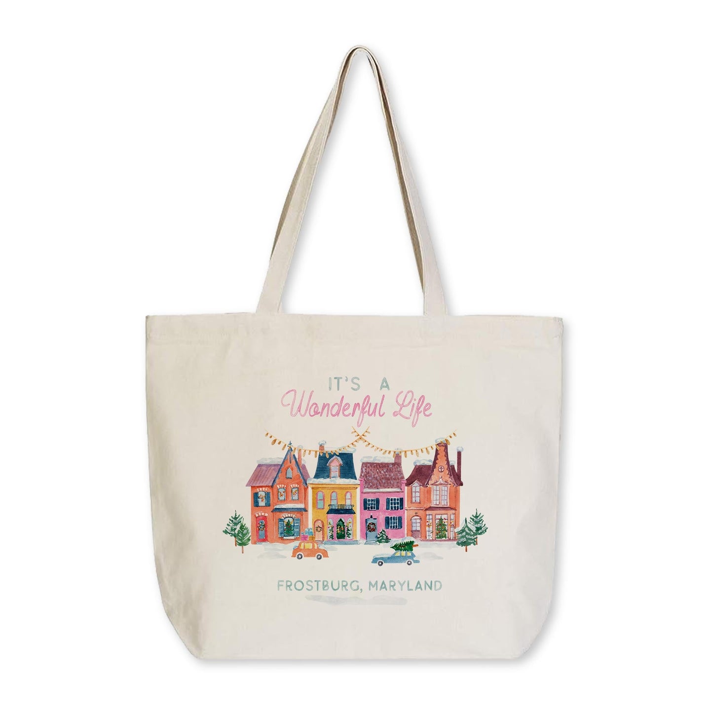 Tote Bag Natural Canvas-It's A Wonderful Life