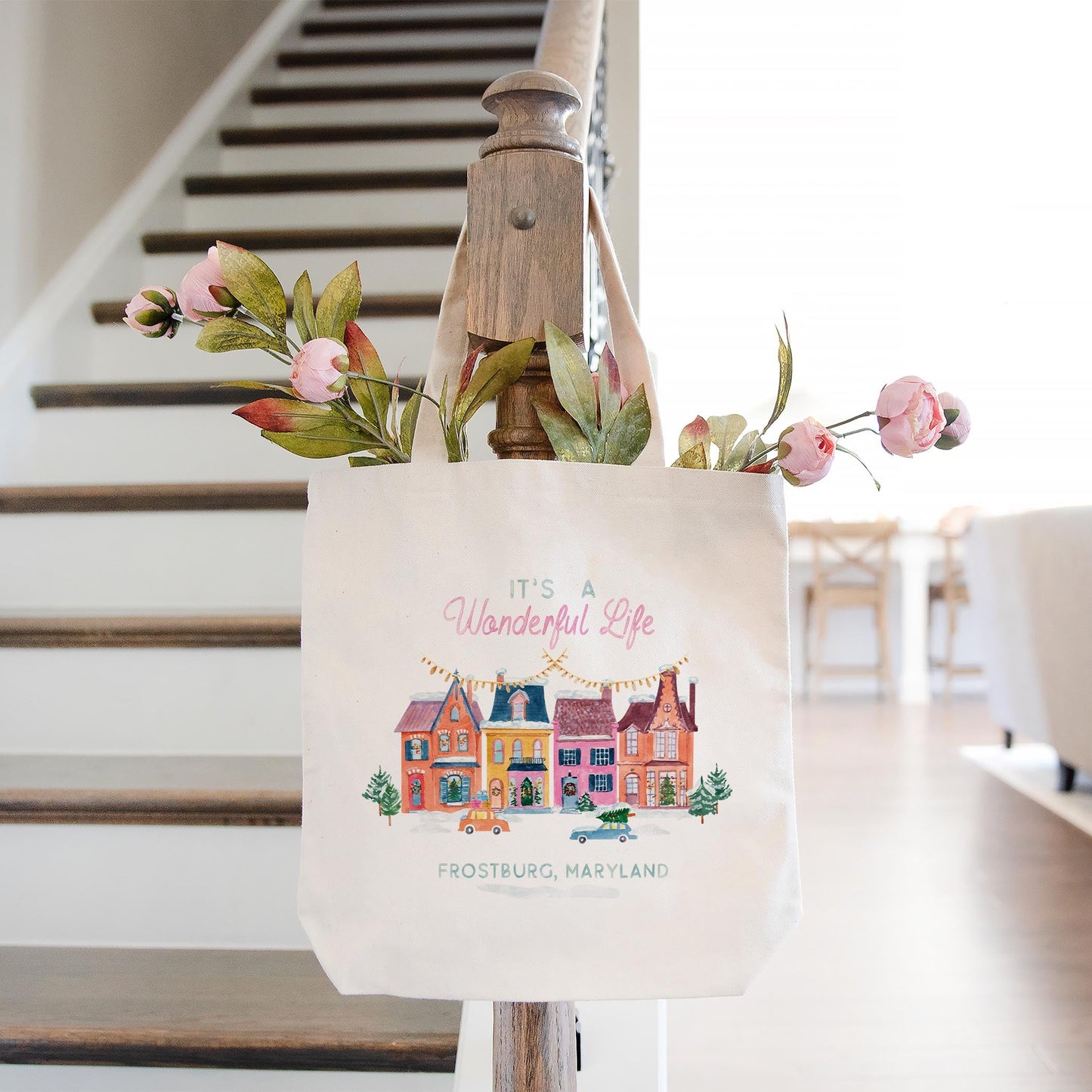 Tote Bag Natural Canvas-It's A Wonderful Life