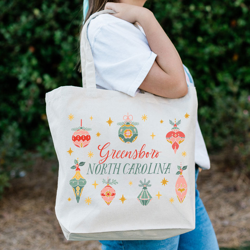 Canvas Tote Bag - Ornament Gems Love+Local