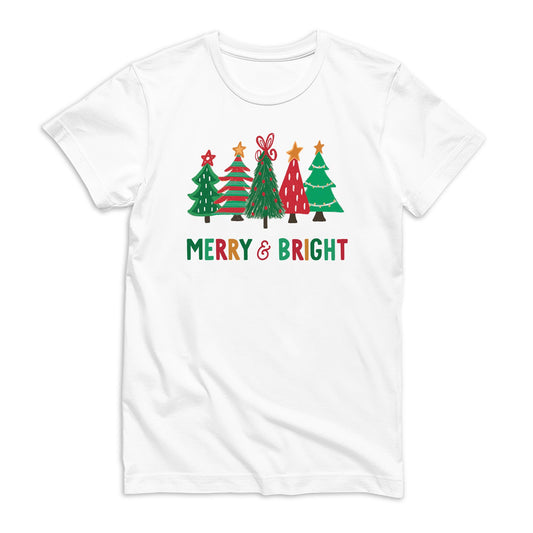 Bella Canvas T-Shirt White-Whimsy Wonderland Traditional Merry & Bright