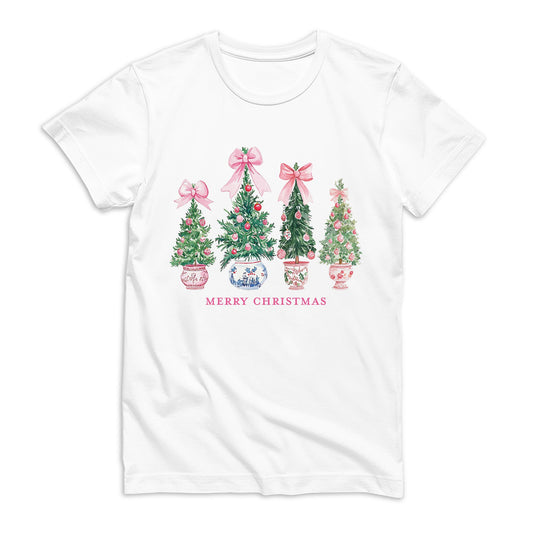 Bella Canvas T-Shirt White-Blush & Baubles - A Grand Millennial Christmas -0