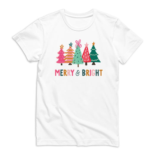 M Bella Canvas T-Shirt White-Whimsy Wonderland Merry & Bright