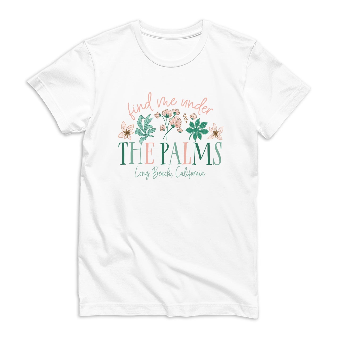 Bella Canvas T-Shirt White-Love+Local Lush Tropics -0