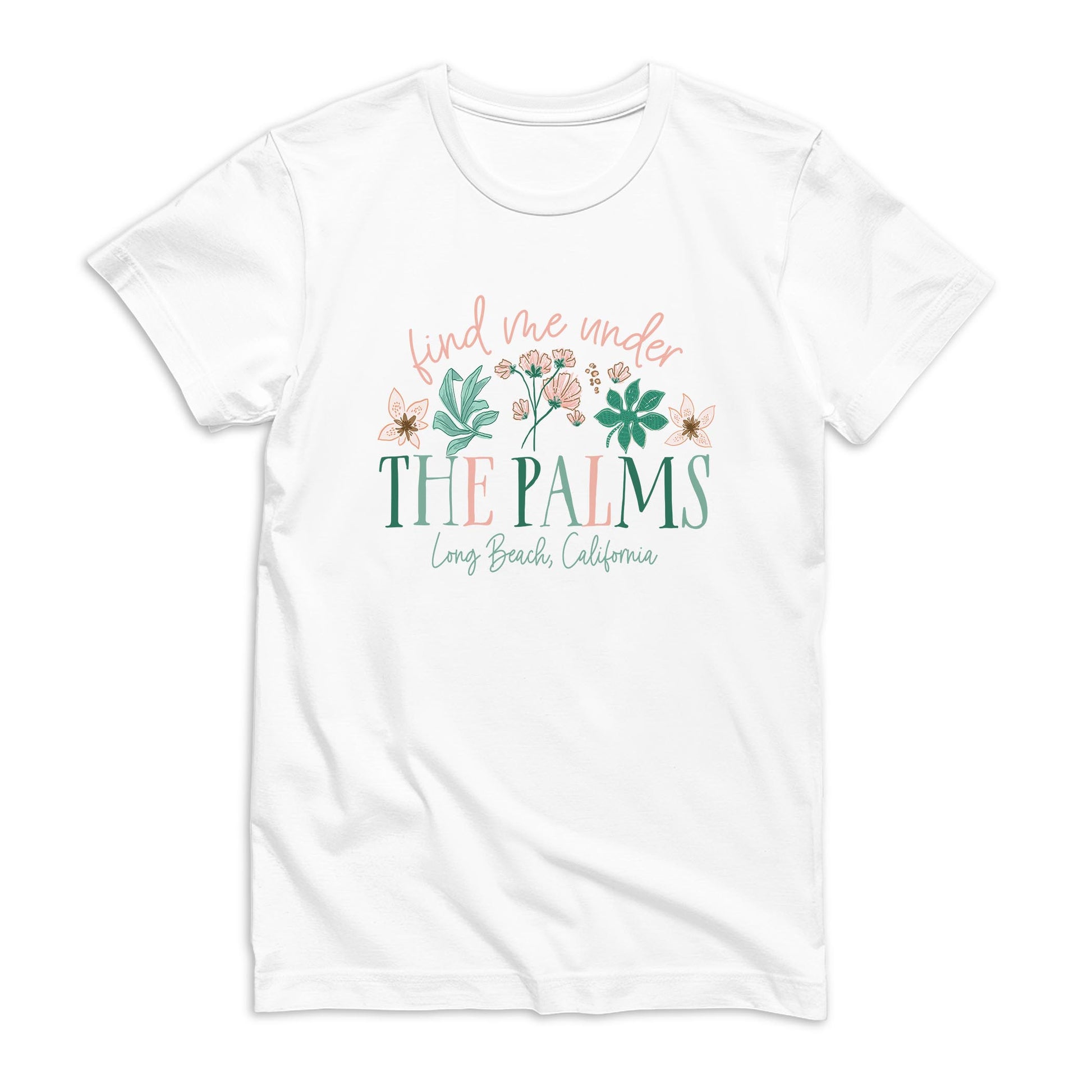 Bella Canvas T-Shirt White-Love+Local Lush Tropics -0